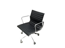 Load image into Gallery viewer, Emanate Design - Ribbed Black Leather Chair