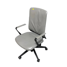 Load image into Gallery viewer, Grey Leather Task Chair