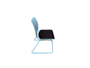 Stackable Sled Chairs with Cushion - Blue