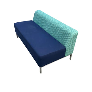 Two-seater fabric couch
