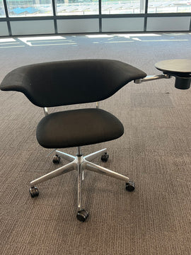 'Allermuir' Sholes chair with tablet desk