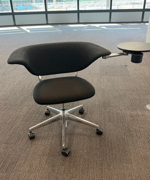 'Allermuir' Sholes chair with tablet desk
