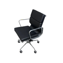 Load image into Gallery viewer, Black Leather Soft Pad Chair
