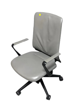Grey Leather Task Chair